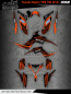 Preview: 3058 gedruckt auf einer Holo Folie Basis Material für Yamaha Raptor YFM 700R 2013+