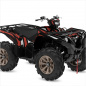 Preview: Simple Schwarz-Rot XL Version für Yamaha Grizzly ﻿700 2016+