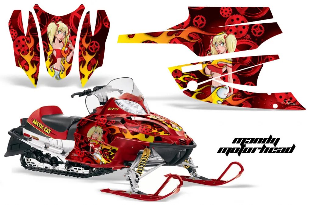 Motorhead Mandy Rot für Arctic Cat Firecat/Sabercat (F5, F6, F7) 2003-2006