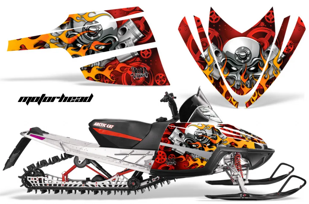 Motorhead Rot für Arctic Cat M Series/Crossfire Schneemobil 2007-2011