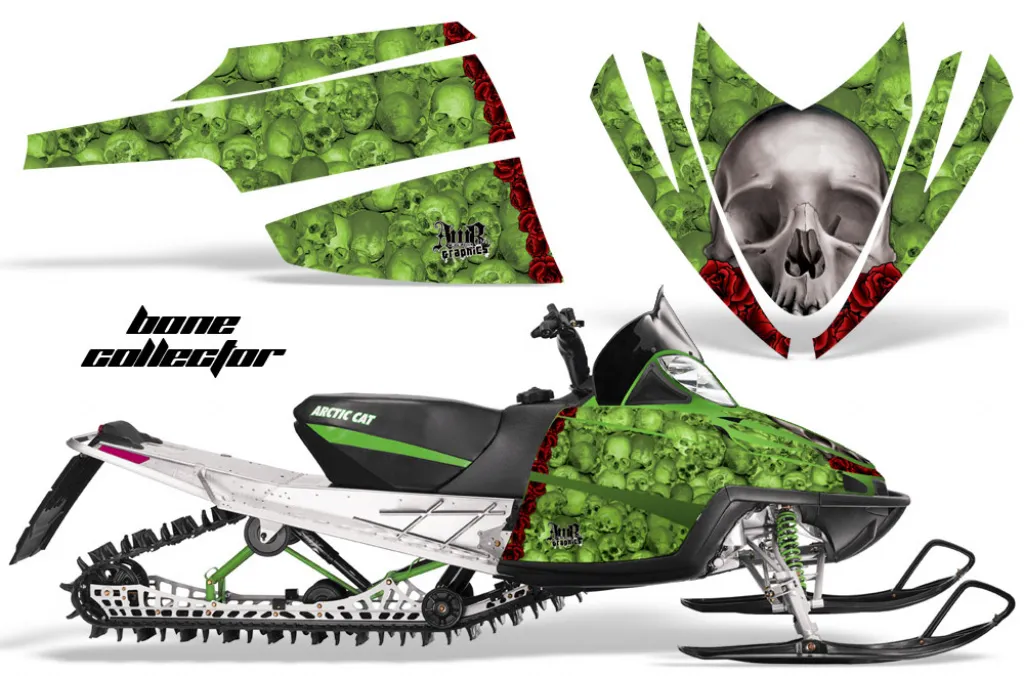 Bone Collector Grün für Arctic Cat M Series/Crossfire Schneemobil 2007-2011