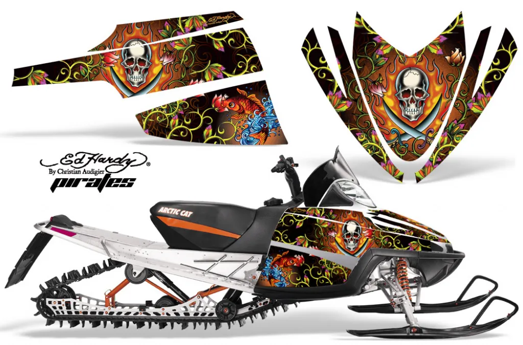 Ed-Hardy - Pirates Orange für Arctic Cat M Series/Crossfire Schneemobil 2007-2011