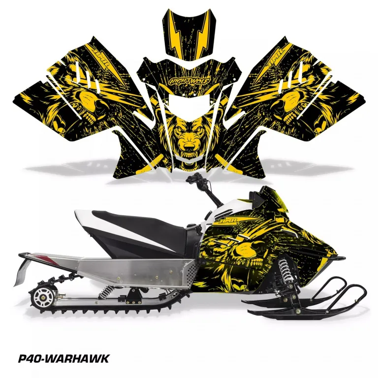 Nightwolf Gelb für Arctic Cat ZR 200 Schneemobil 2018-2024