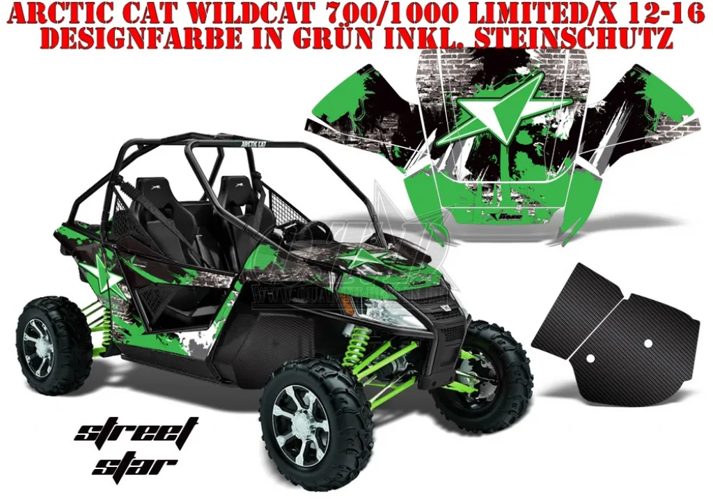Street Star Grün für Arctic-Cat Wildcat 700/1000 2012-2016