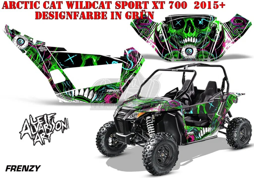 Frenzy Grün für Arctic-Cat Wildcat Sports XT 700 2014-2016