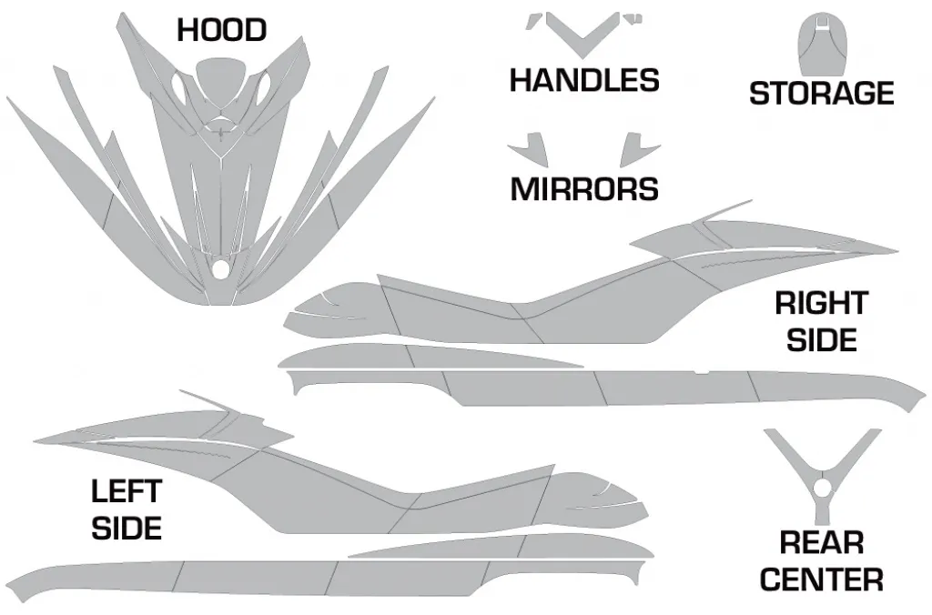 Cutting Pattern for CAN-AM Sea Doo GTI Sitdown 2006-2010