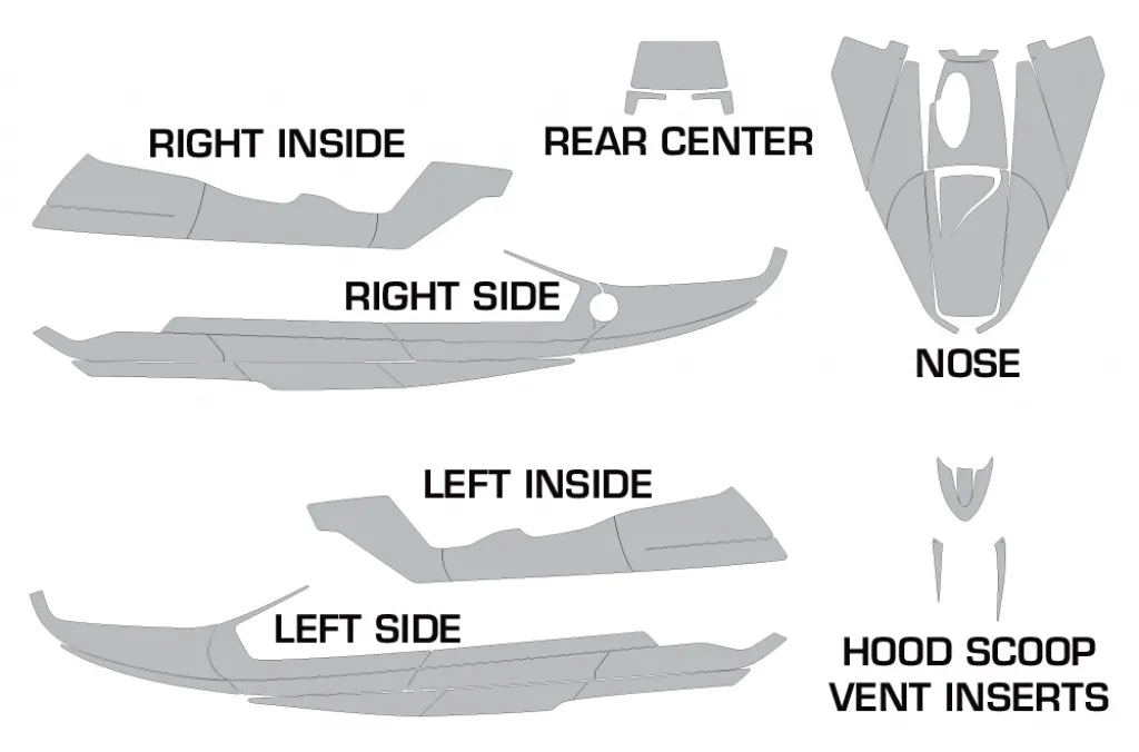 Cutting Pattern for CAN-AM Sea Doo GTS Sitdown 1992-1997
