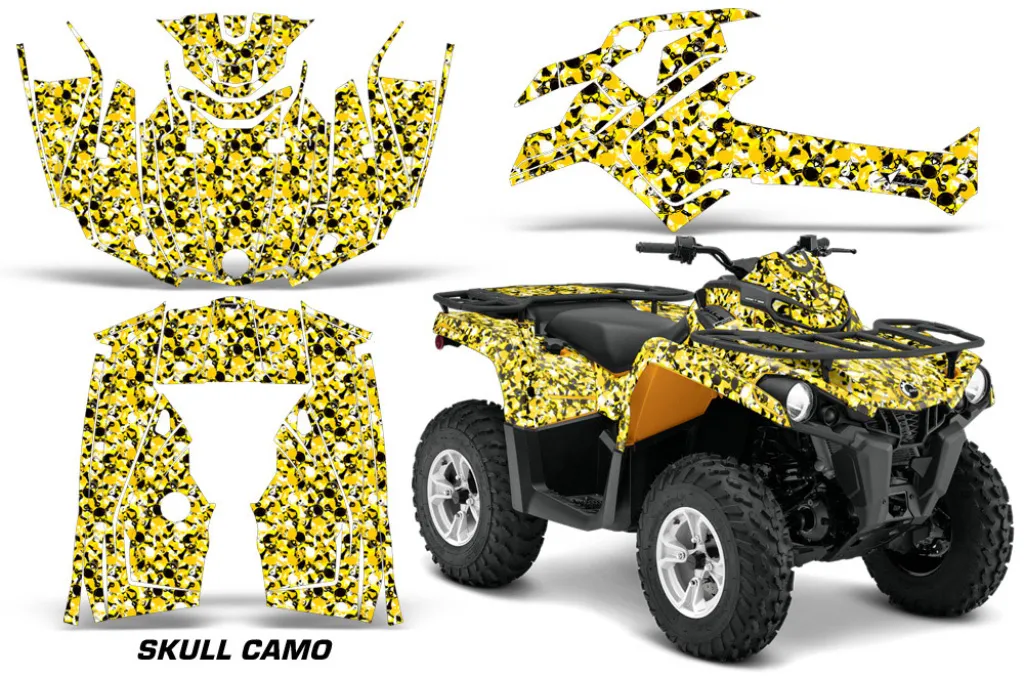 Skull Camo Gelb für CAN-AM Outlander L 450/570 2014-2023