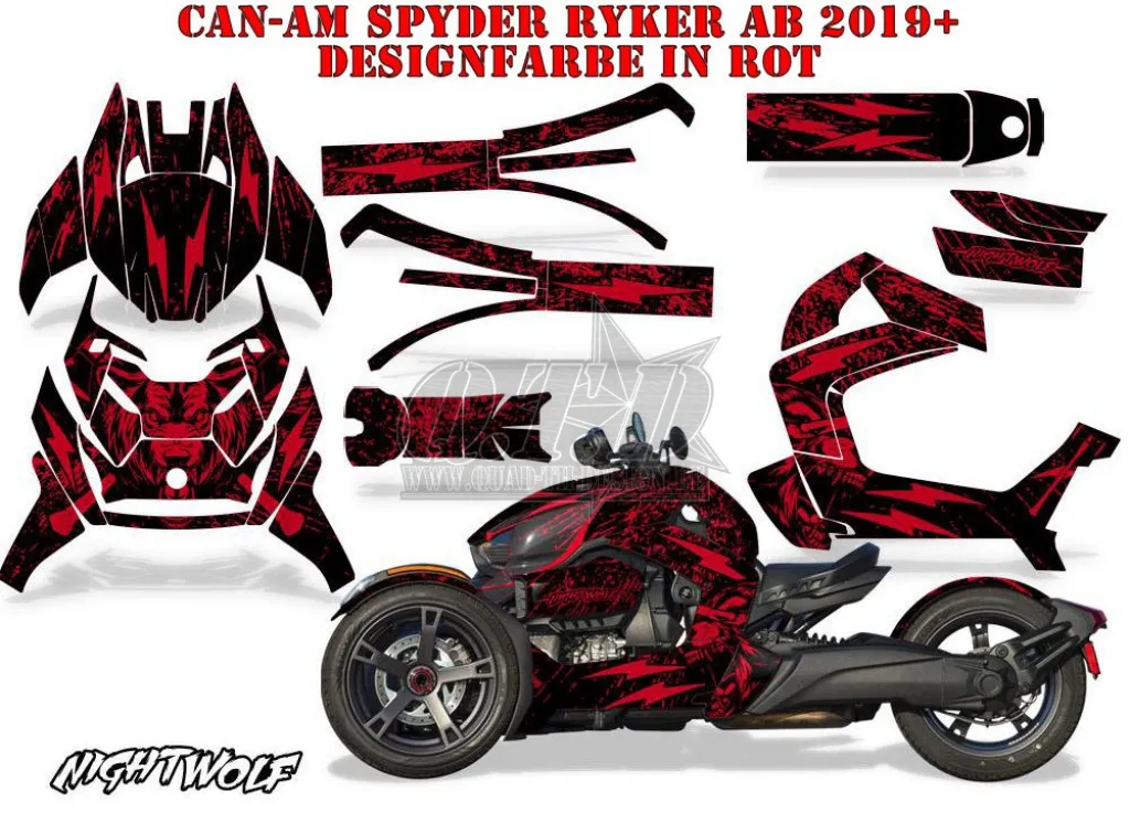 Nightwolf Rot für CAN-AM Ryker Rally 2018-2021