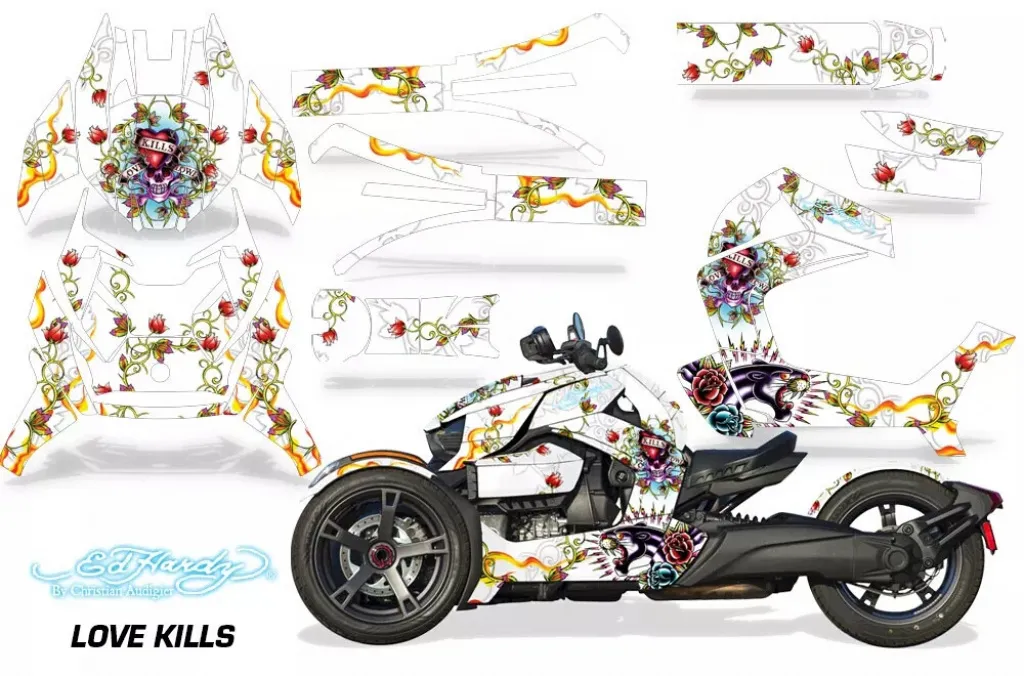 Ed-Hardy - LoveKills Weiß für CAN-AM Ryker Rally 2018-2021