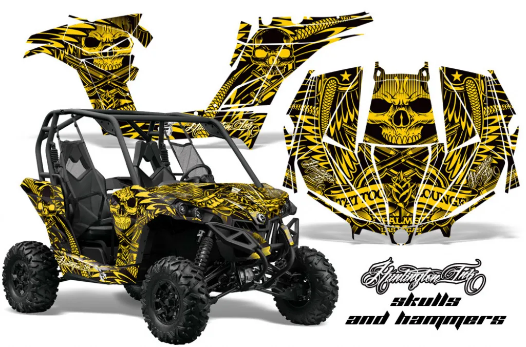 Skulls N Hammers Gelb für CAN-AM Maverick 1000 X/RS/R/XDS Turbo 2013-2016