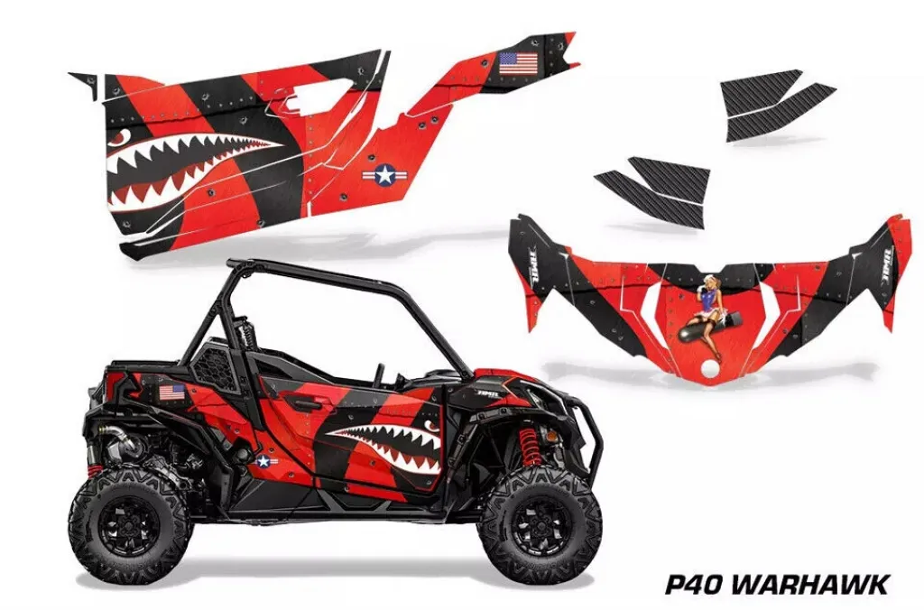 P40-Warhawk Rot für CAN-AM BRP Maverick Sport 2 Türer ab 2019+