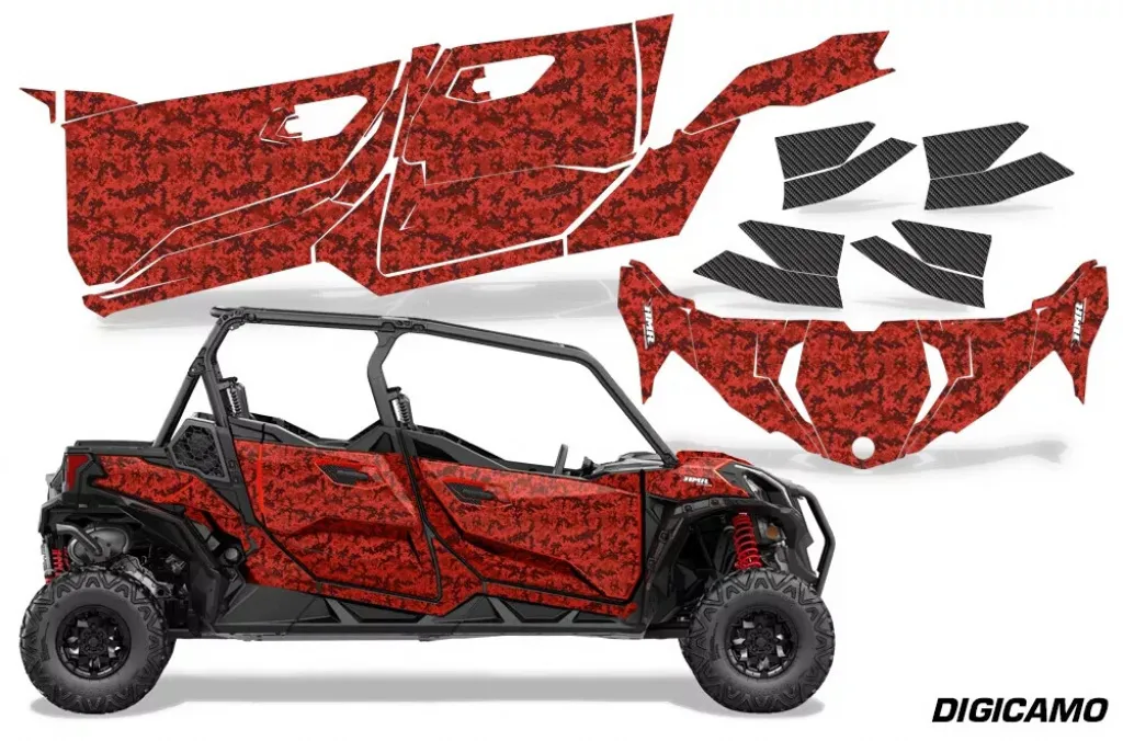 Digicamo Rot für CAN-AM BRP Maverick Sport MAX 4 Türer ab 2019+