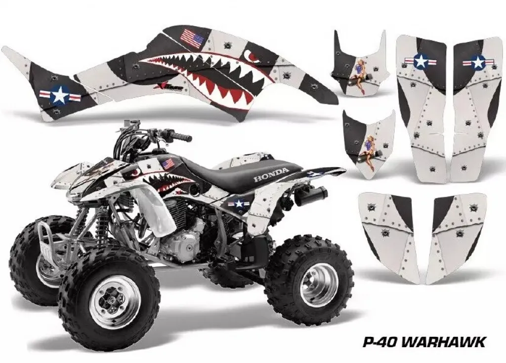 P40-Warhawk Silber für Honda TRX 400EX 1999-2007