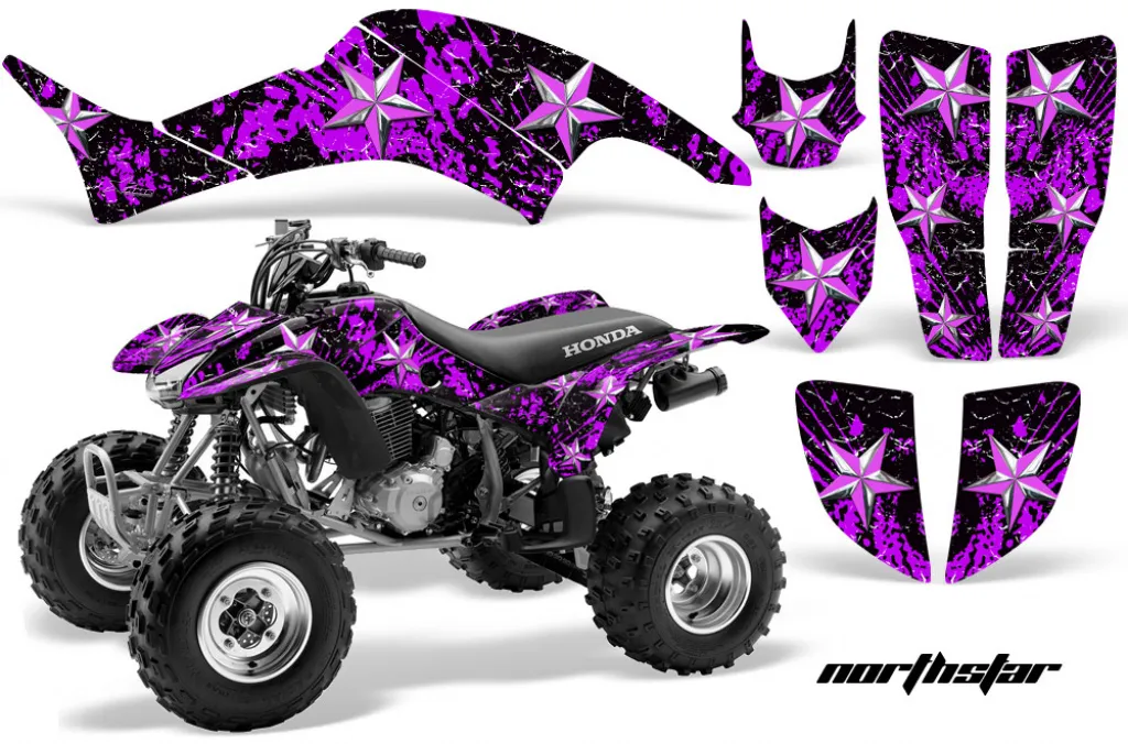 Northstar Hintergrund = Lila, Designfarbe = Lila für Honda TRX 400EX 1999-2007