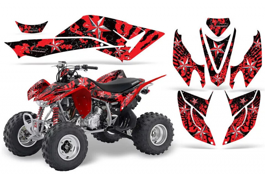Northstar Background = Red, Design color = Red for Honda TRX 400EX 2008-2016