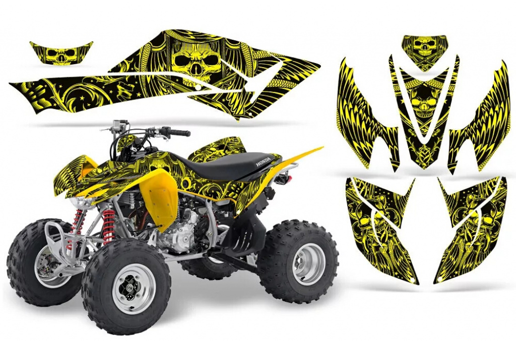 Skulls N Hammers Yellow for Honda TRX 400EX 2008-2016