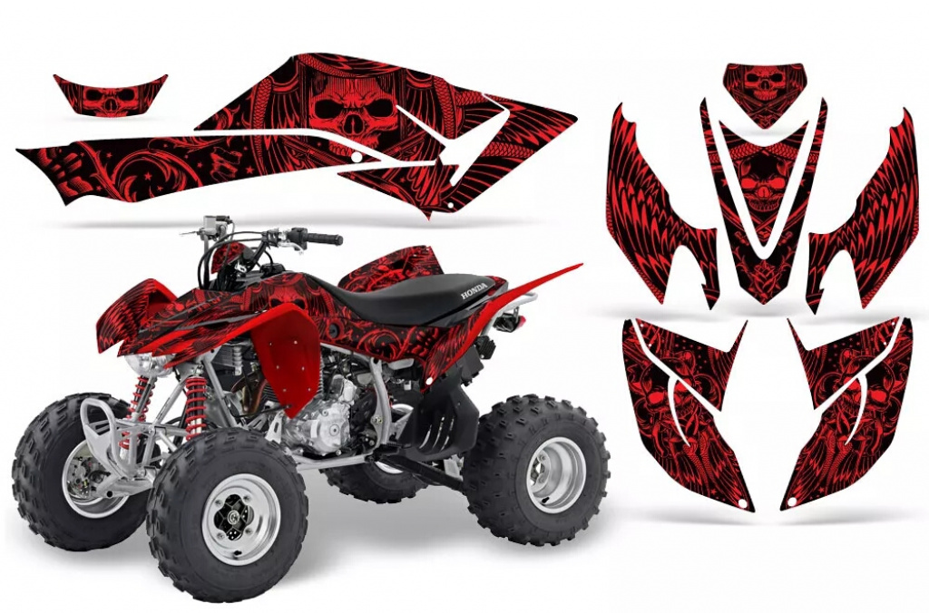Skulls N Hammers Red for Honda TRX 400EX 2008-2016