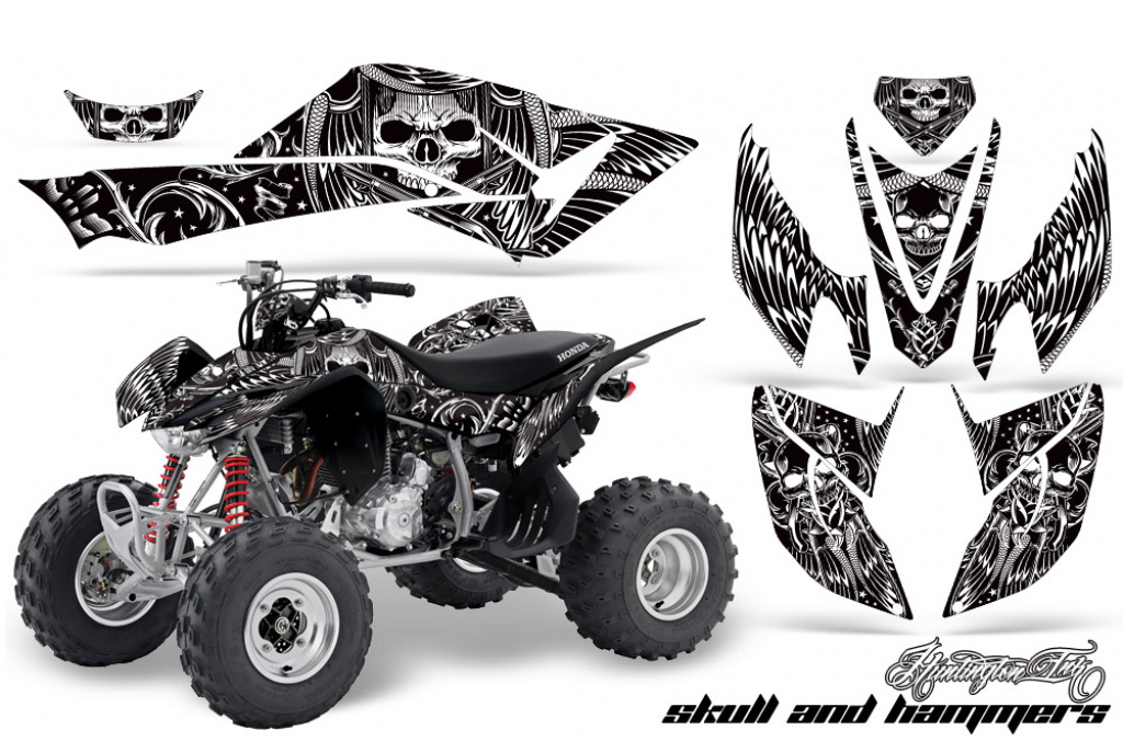 Skulls N Hammers White for Honda TRX 400EX 2008-2016