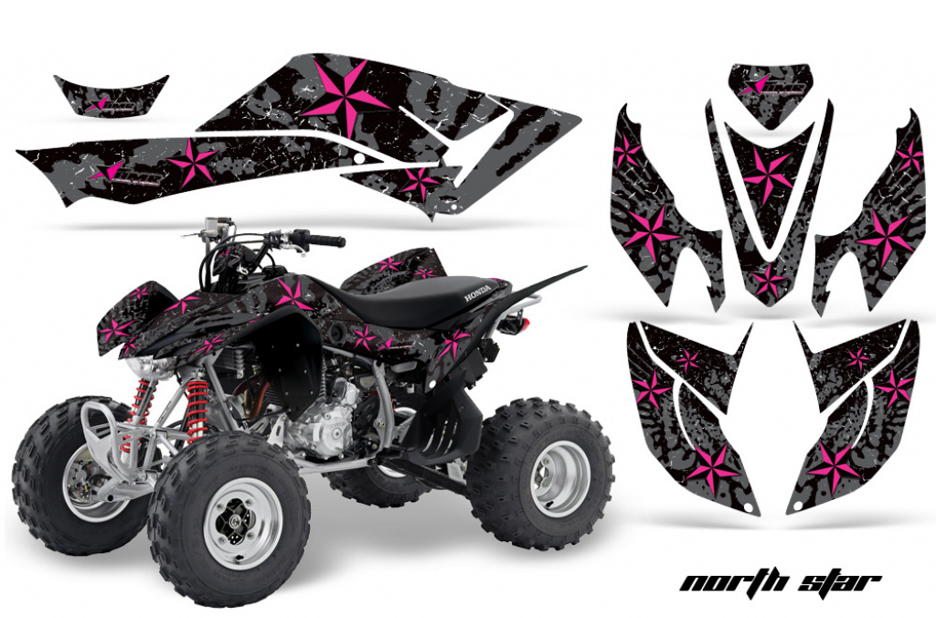 Northstar Background = Black, Design color = Pink for Honda TRX 400EX 2008-2016