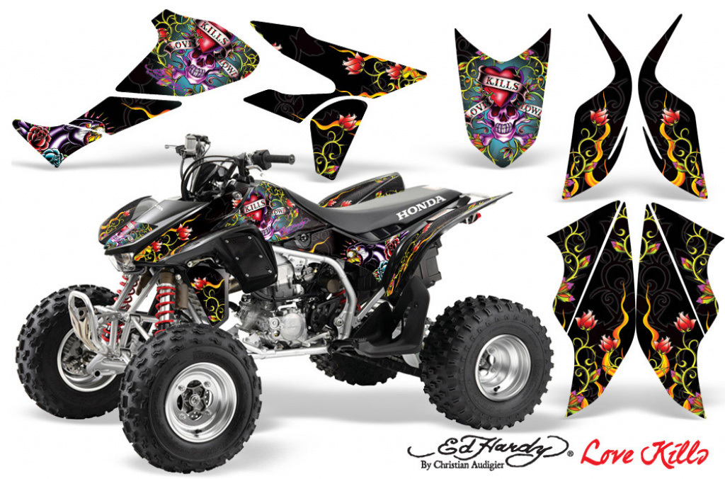 Ed-Hardy - Love Kills Black for Honda TRX 450R 2004-2016