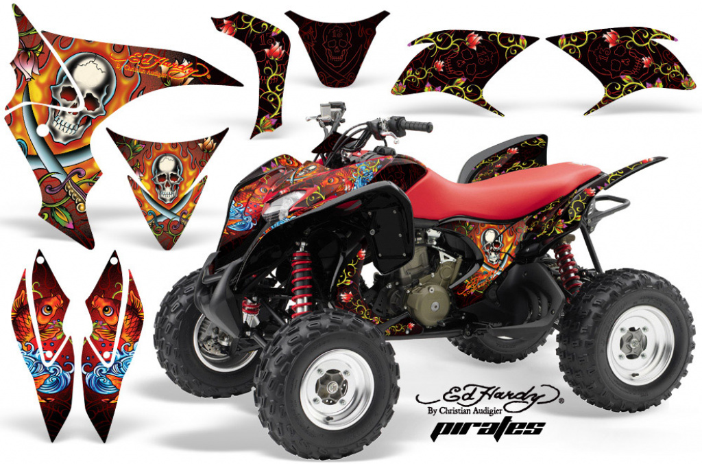 Ed-Hardy - Pirates Red for Honda TRX 700xx 2008-2015