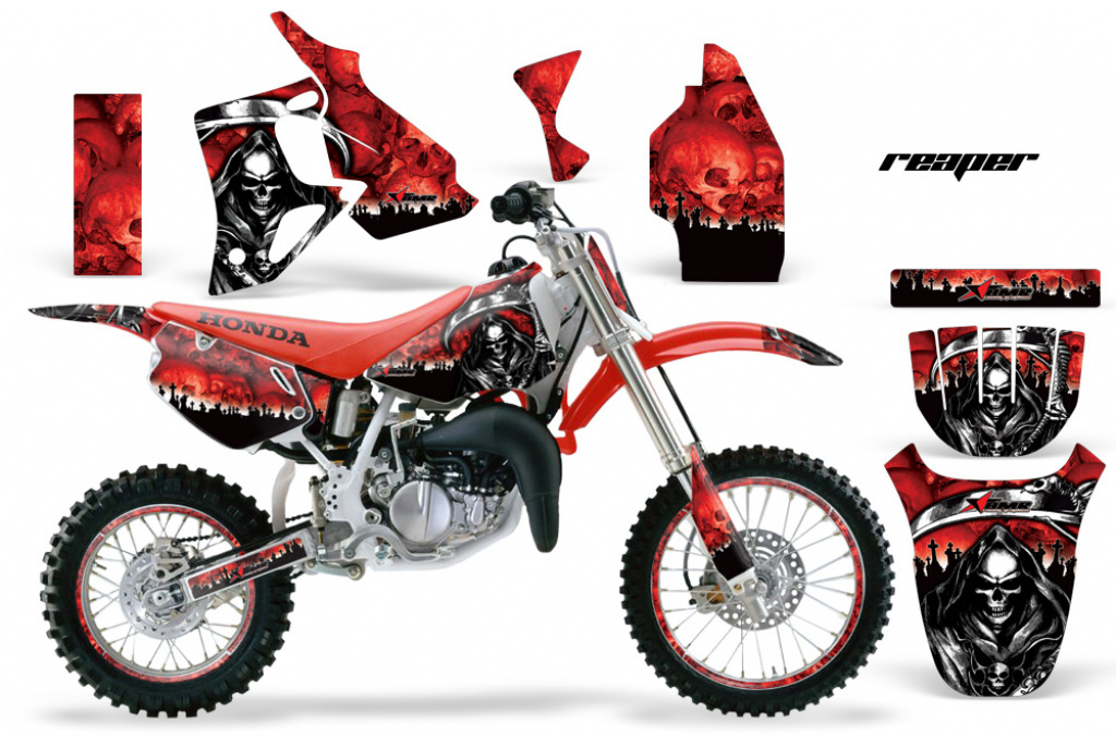 Reaper Rot mit Nummernfeldern für Honda CR80 1996-2002