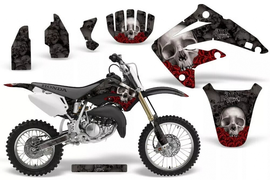 Bone Collector Schwarz ohne Nummernfeldern für Honda CR85 2003-2007