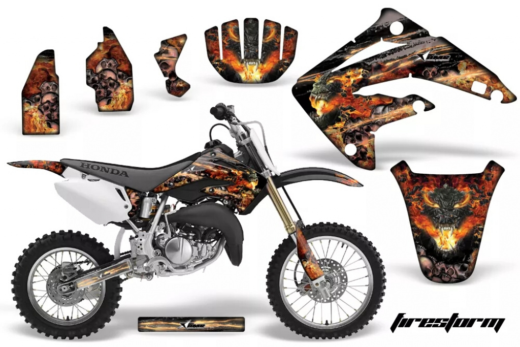 Firestorm Schwarz ohne Nummernfeldern für Honda CR85 2003-2007