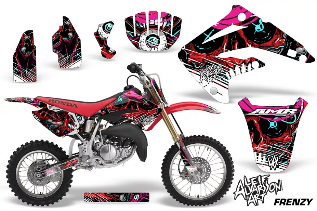 Frenzy Rot mit Nummernfeldern für Honda CR85 2003-2007