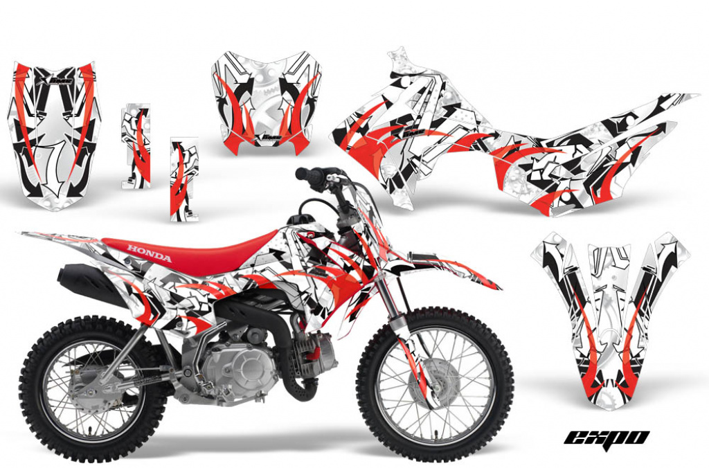 Expo Rot mit Nummernfeldern für Honda CRF110 F 2013-2018