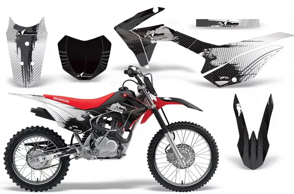 Carbon-X Black with number plates for Honda CRF125 F 2014-2018