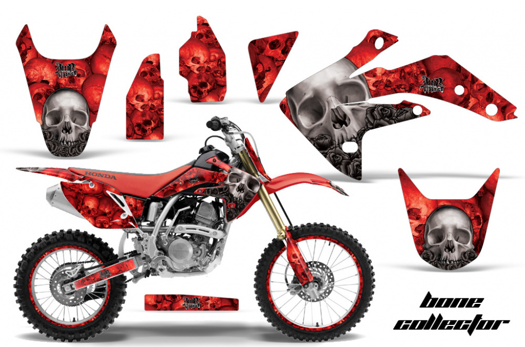Bone Collector Red with number plates for Honda CRF150R 2007-2016