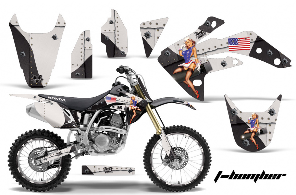T-Bomber Black with number plates for Honda CRF150R 2007-2016