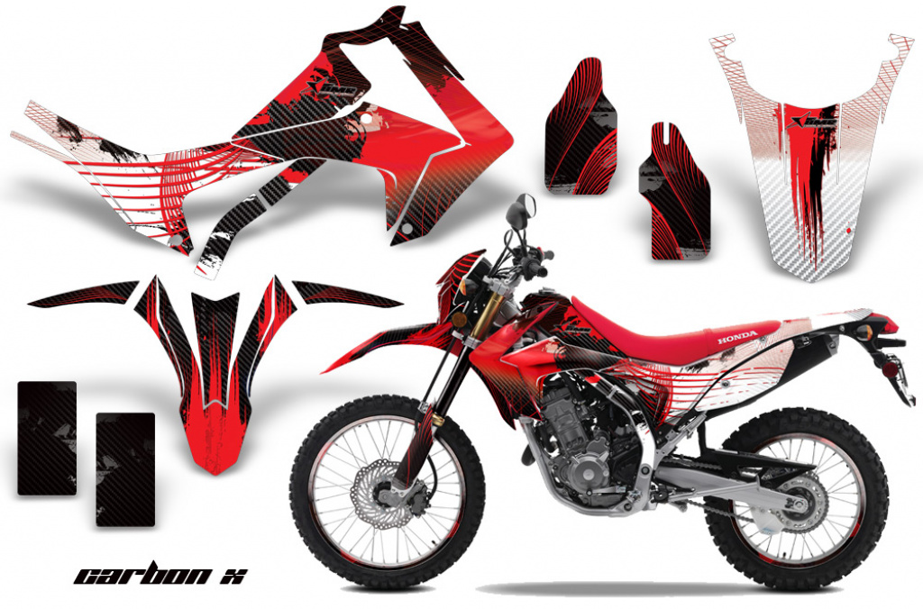 Carbon-X Rot mit Nummernfeldern für Honda CRF250L/CRF250M 2013-2020