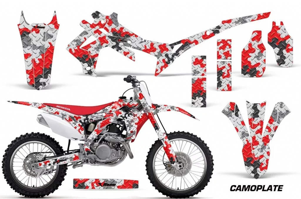 Camoplate Red without number plates for Honda CRF450R 2013-2016