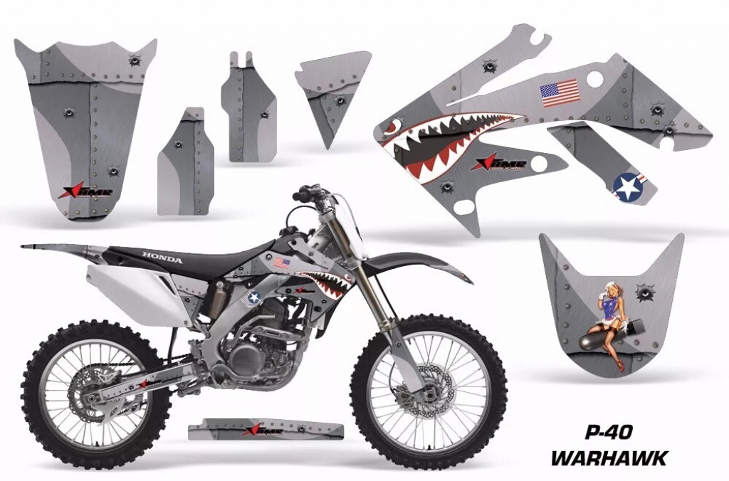 P40-Warhawk Silver without number plates for Honda CRF250R 2010-2013