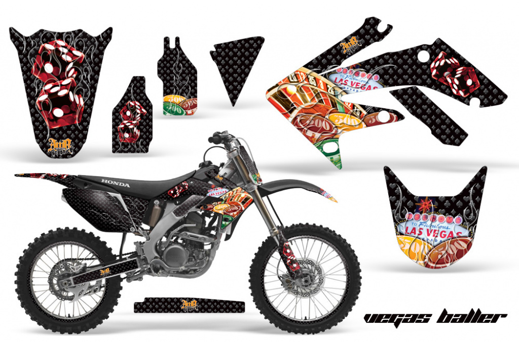 Vegas Baller Black with number plates for Honda CRF250R 2010-2013