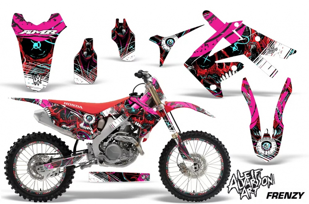 Frenzy Red with number plates for Honda CRF250R 2010-2013