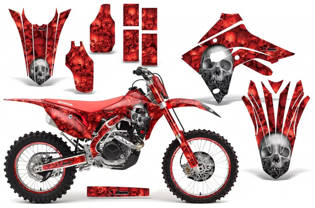 Bone Collector Red with number plates for Honda CRF450R/RX 2017-2020