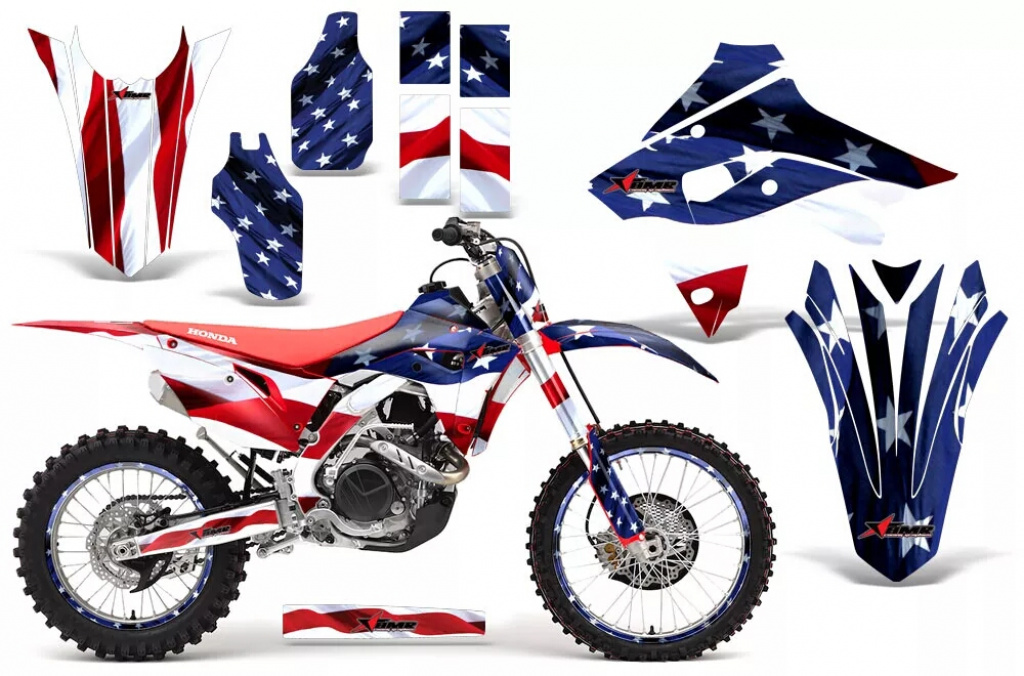 Stars and Stripes with number plates for Honda CRF450R/RX 2017-2020
