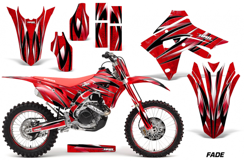 Fade Red with number plates for Honda CRF450R/RX 2017-2020