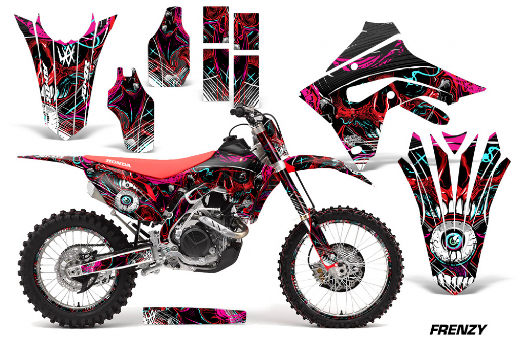 Frenzy Red with number plates for Honda CRF450R/RX 2017-2020