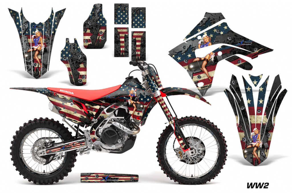 World War 2 with number plates for Honda CRF450R/RX 2017-2020