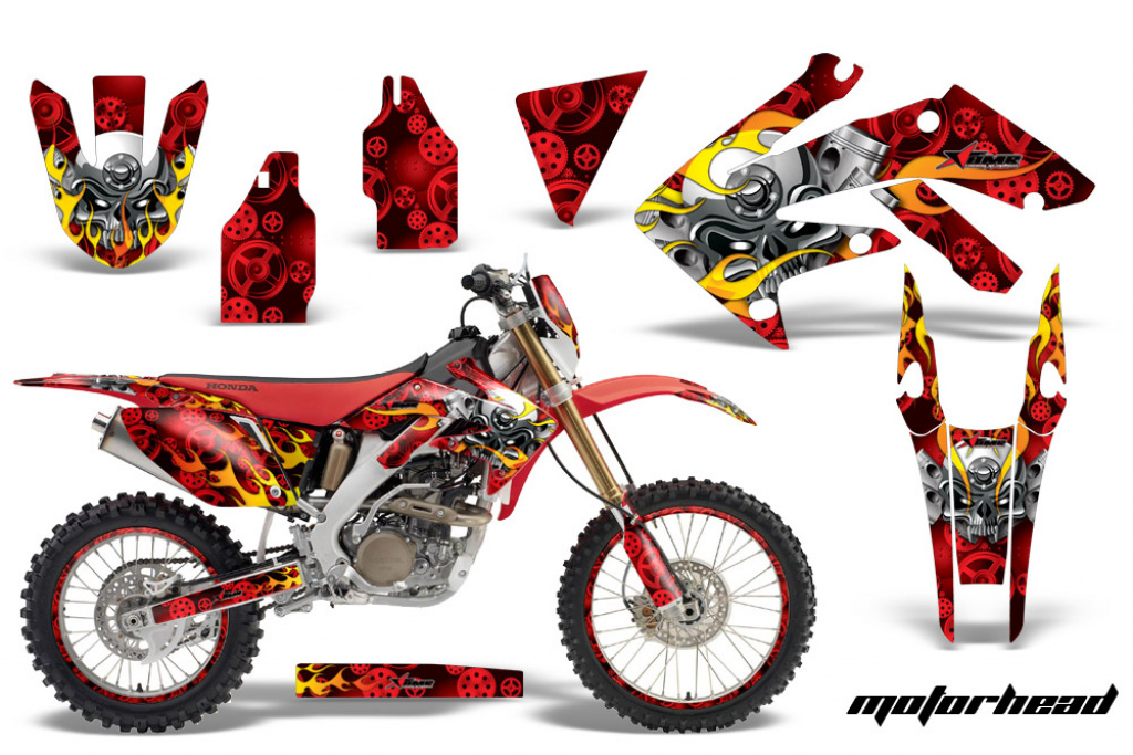 Motorhead Rot mit Nummernfeldern für Honda CRF250X 2004-2017