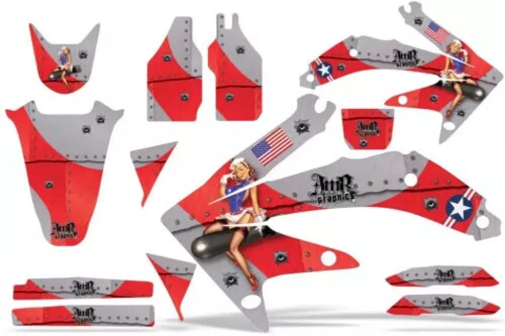 T-Bomber Red without number plates for Honda CRF450R 2002-2004