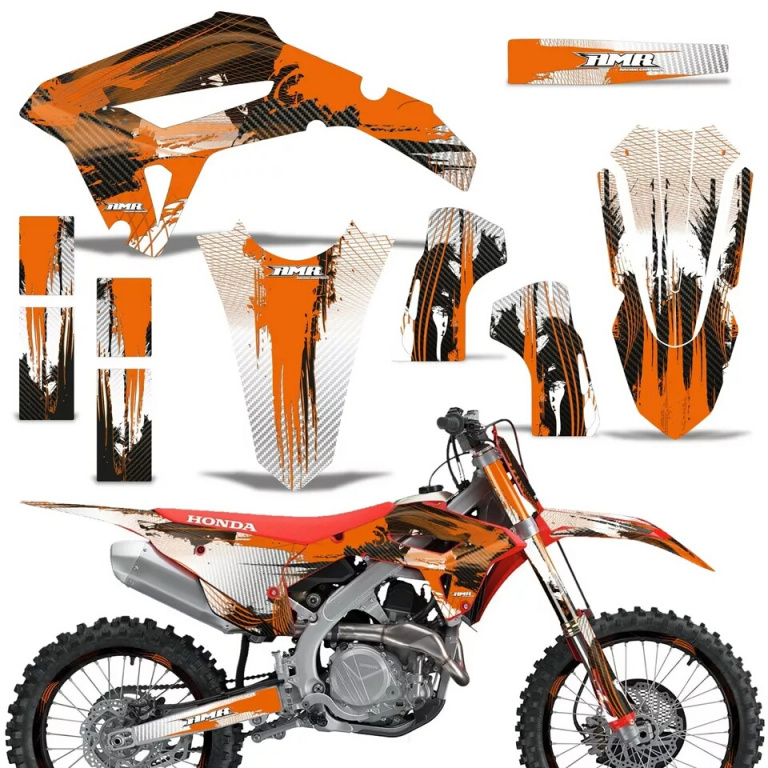 Carbon-X Orange with number plates for Honda CRF450R/RW 2021-2024
