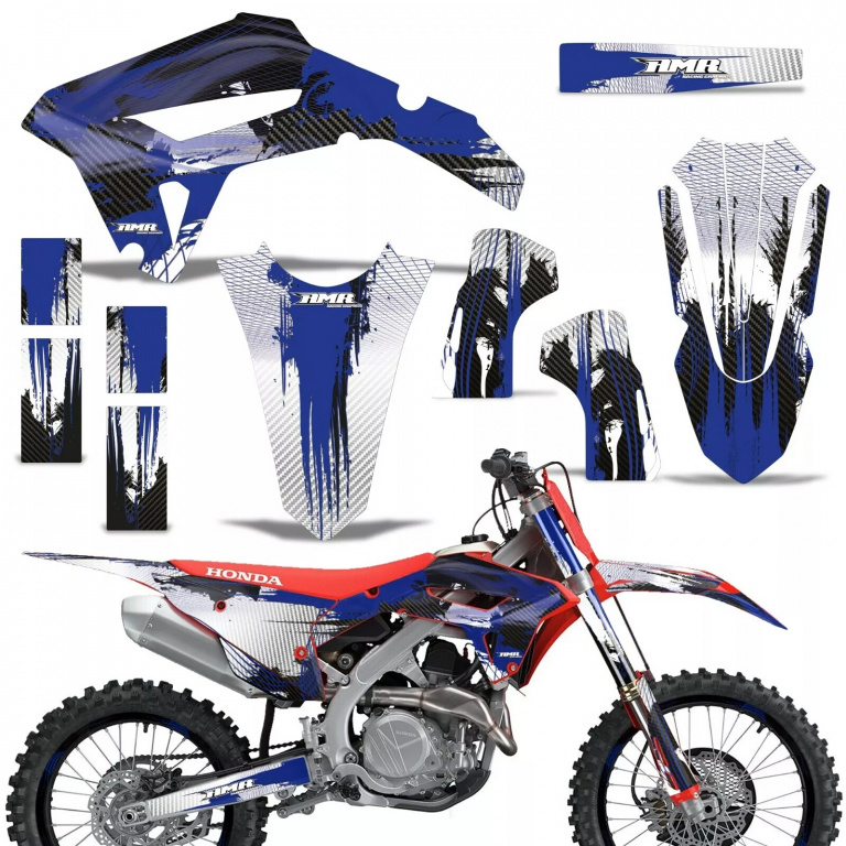 Carbon-X Blue with number plates for Honda CRF450R/RW 2021-2024