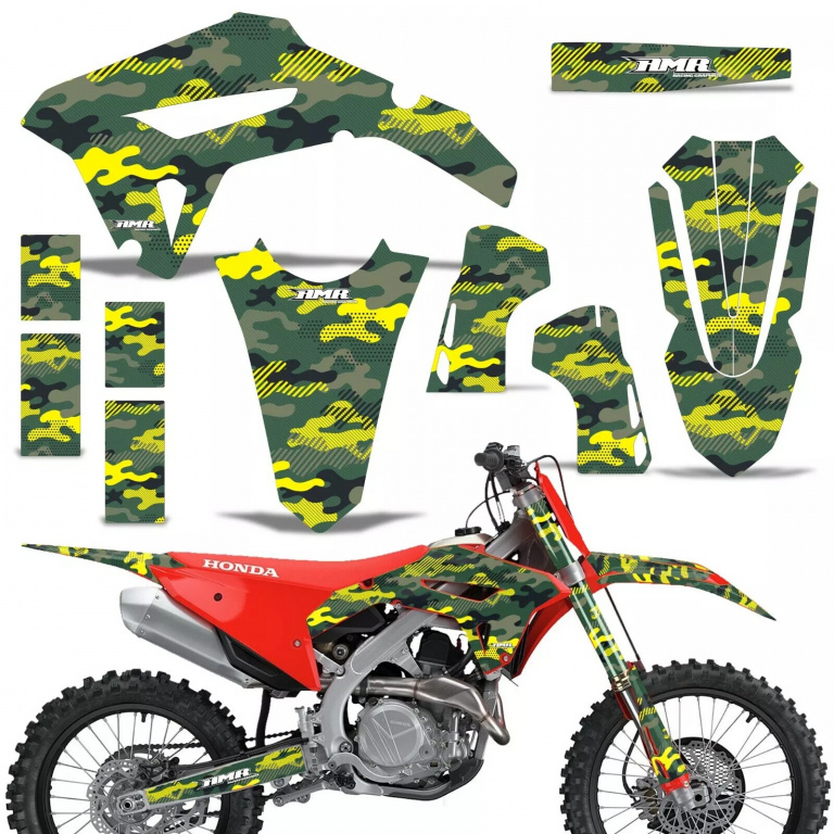 Slash Camo Yellow without number plates for Honda CRF450R/RW 2021-2024