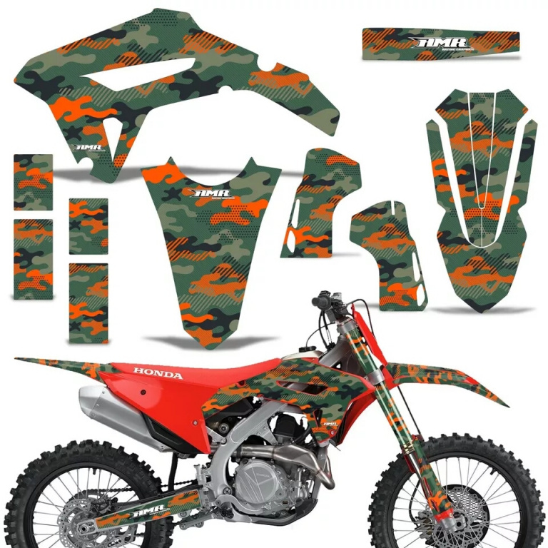 Slash Camo Orange without number plates for Honda CRF450R/RW 2021-2024